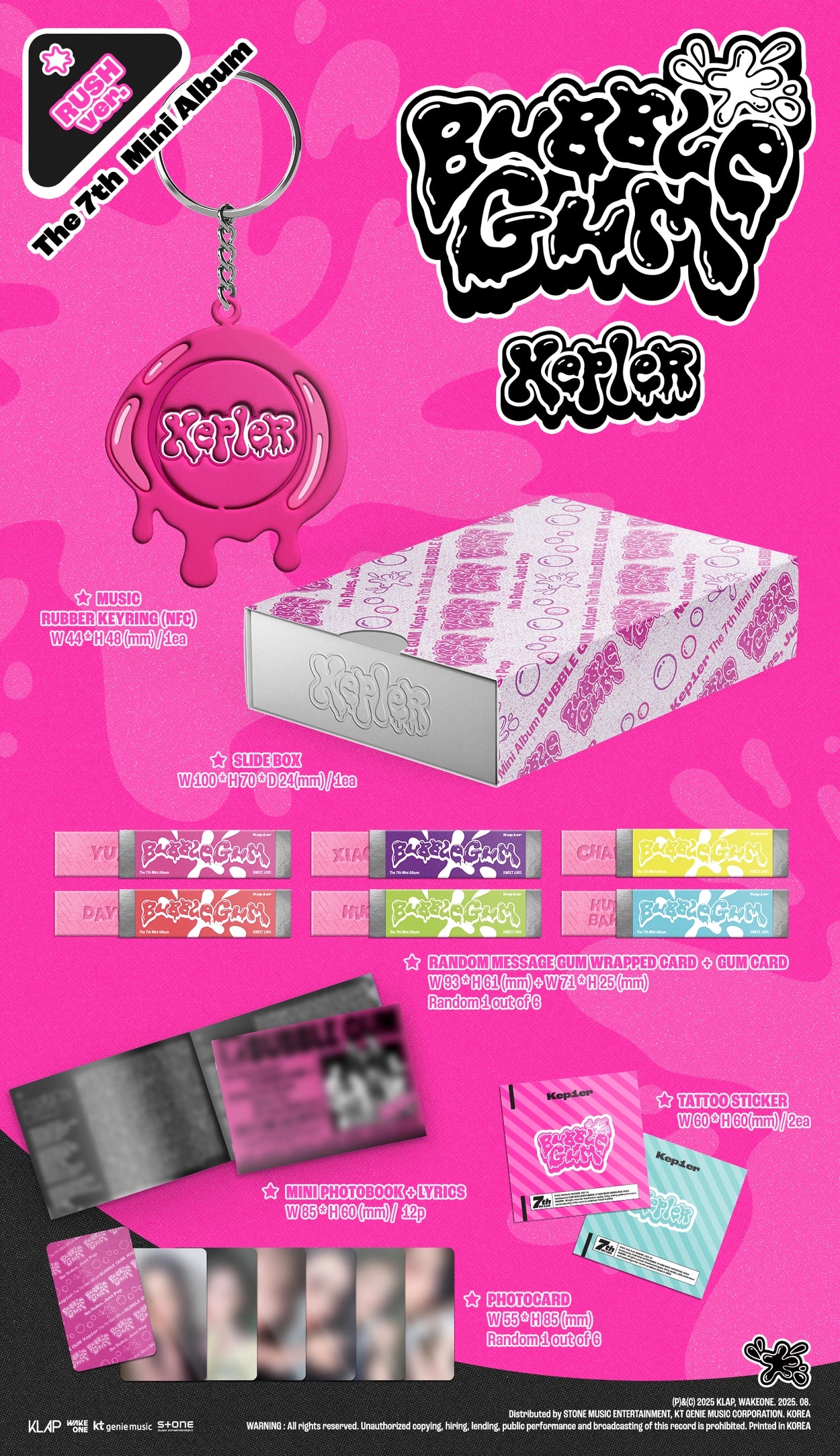 Kep1er - BUBBLE GUM (RUSH Ver. /NFC Ver)