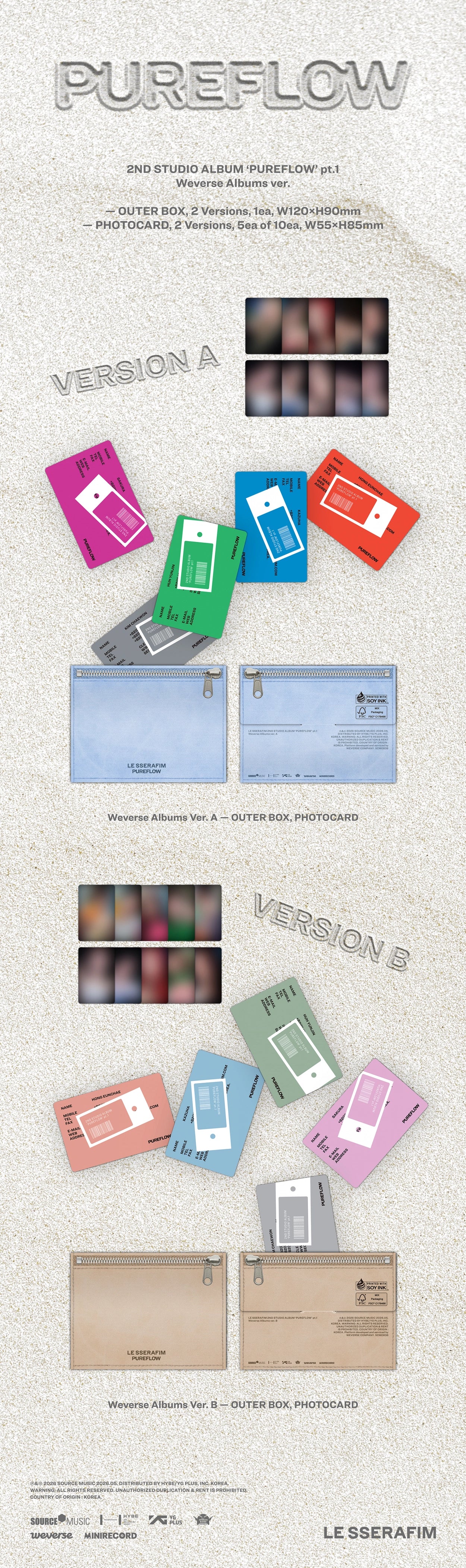 LE SSERAFIM - PUREFLOW pt.1 (Weverse Albums Ver.)