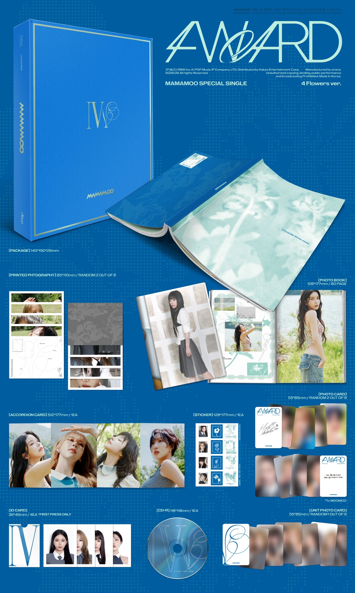 MAMAMOO - 4WARD (4 Flowers Ver.)