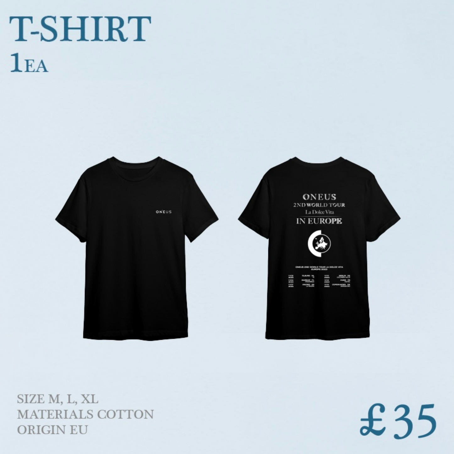 ONEUS 'LA DOLCE VITA' OFFICIAL TOUR MERCH - T-Shirt