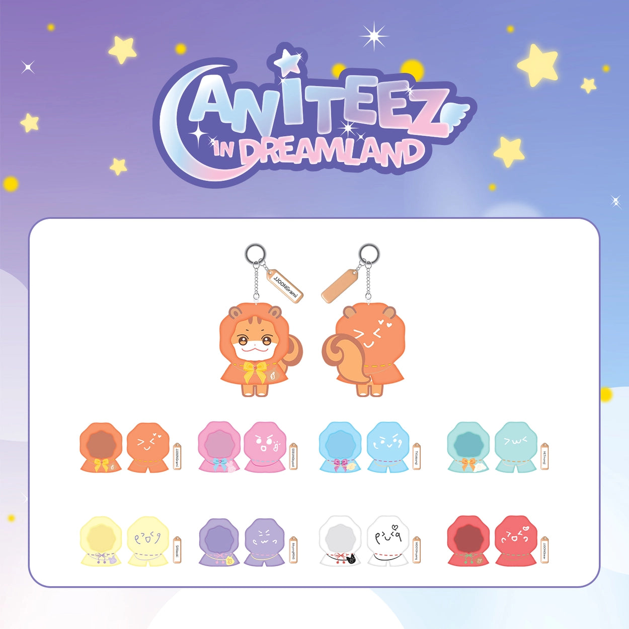 ANITEEZ IN DREAMLAND トンビョリ　ソンファ　キーリング ATEEZ - ANITEEZ [IN DREAMLAND] Plush Keyring Outfit – K Stars