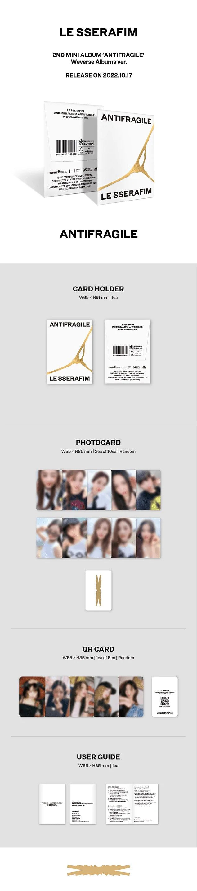 LE SSERAFIM - ANTIFRAGILE (Weverse Ver.)