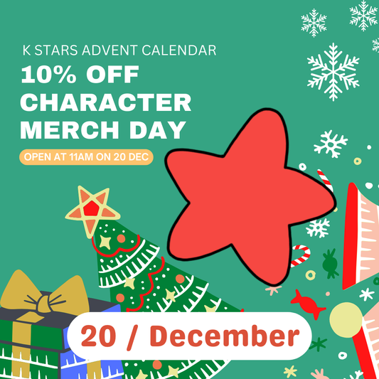 DAY 20: 10% OFF CHARACTER MERCH!
