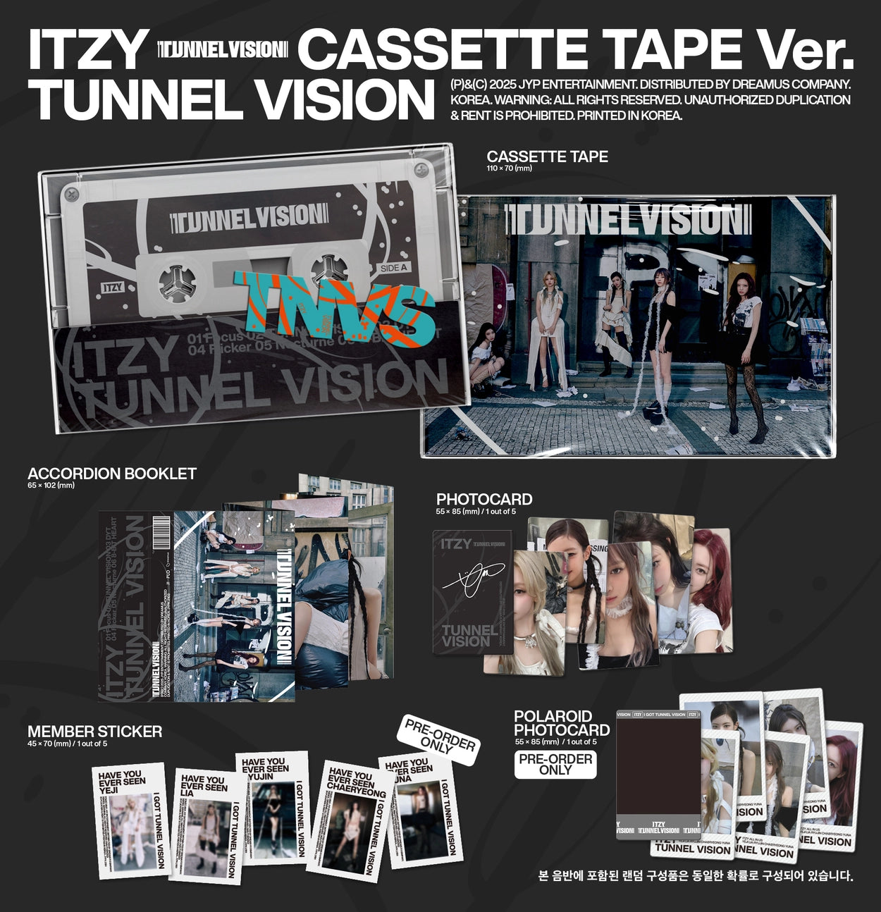 [PRE-ORDER] ITZY - TUNNEL VISION (Cassette Ver.)