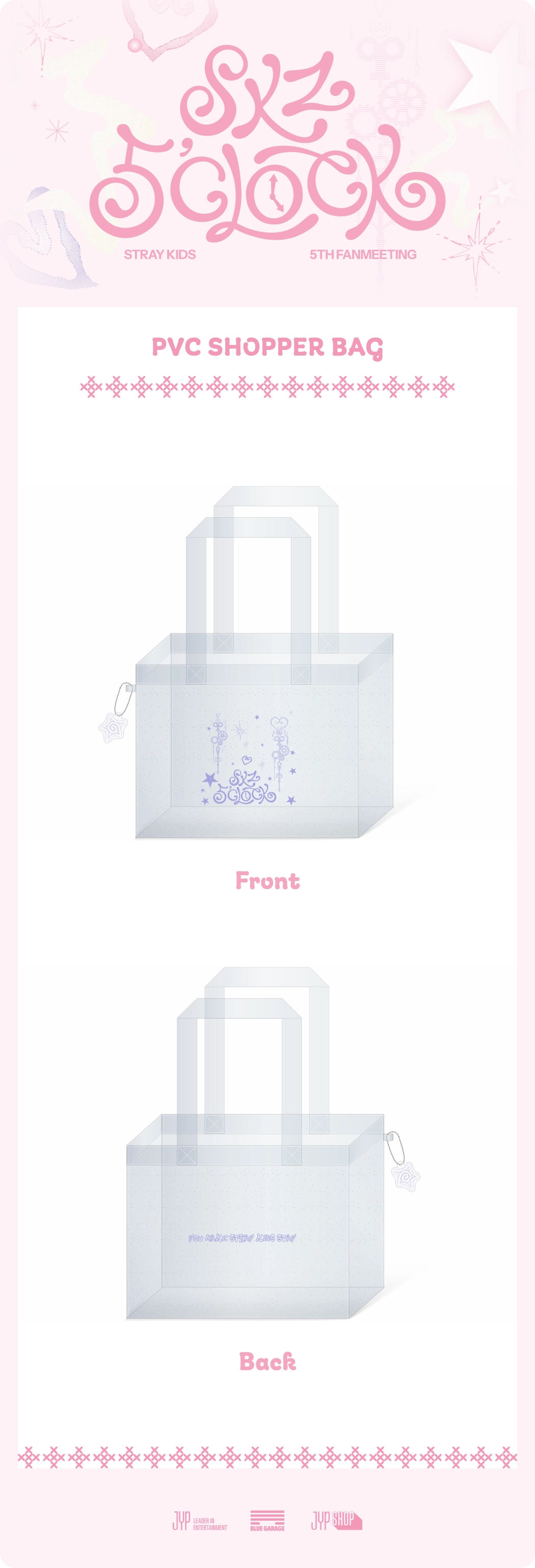 [PRE-ORDER] STRAY KIDS - [SKZ 5'CLOCK MD] PVC SHOPPER BAG