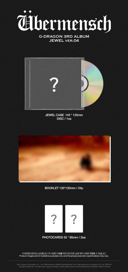 [PRE-ORDER] G-DRAGON - ÜBERMENSCH (Jewel Ver.)