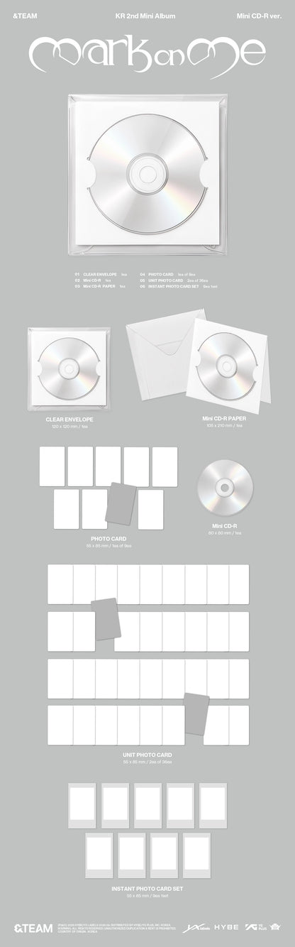 [PRE-ORDER] &TEAM - Mark on Me (Mini CD-R Ver.)