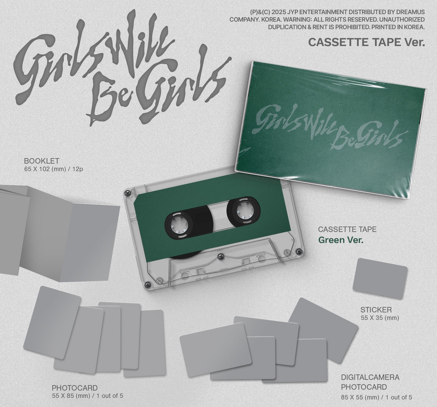 [PRE-ORDER] ITZY - Girls Will Be Girls (Cassette Tape Ver)