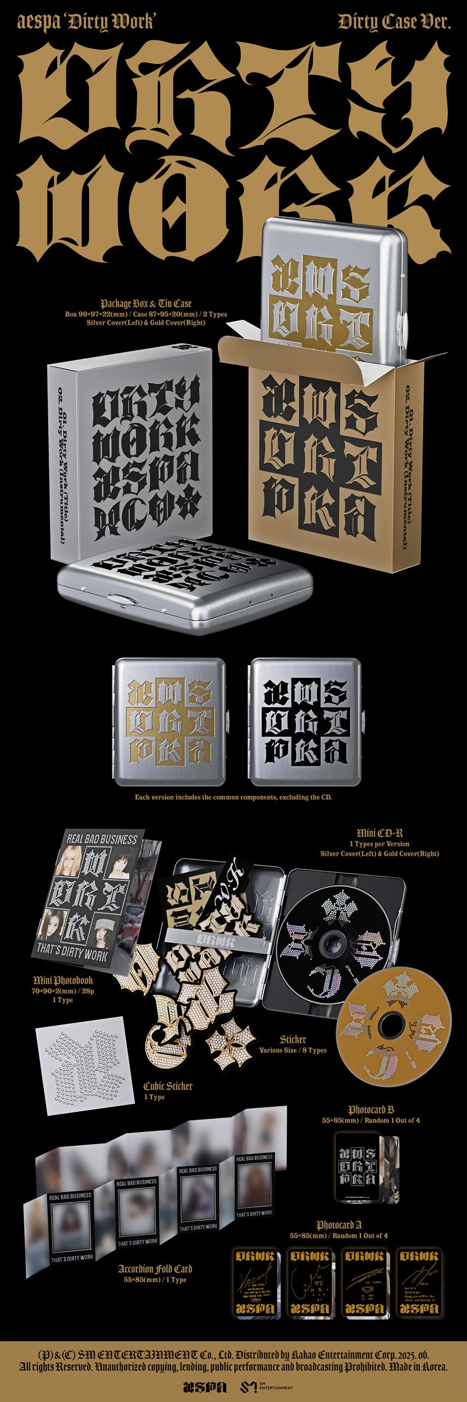 【新品未開封】aespa Dirty Work Ring Case　4形態9点 AESPA - Dirty Work [Dirty Case Ver.] – K Stars