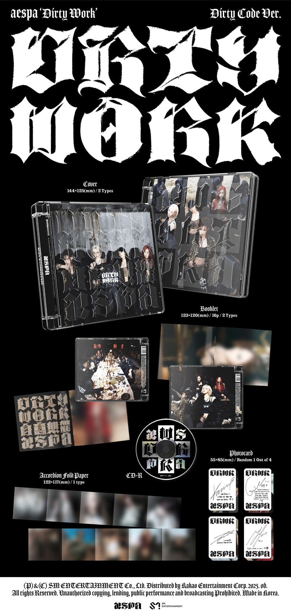 【新品未開封】aespa Dirty Work Case Code　5種8枚 AESPA - Dirty Work [Dirty Code Ver. /Jewel Case Ver.] – K Stars