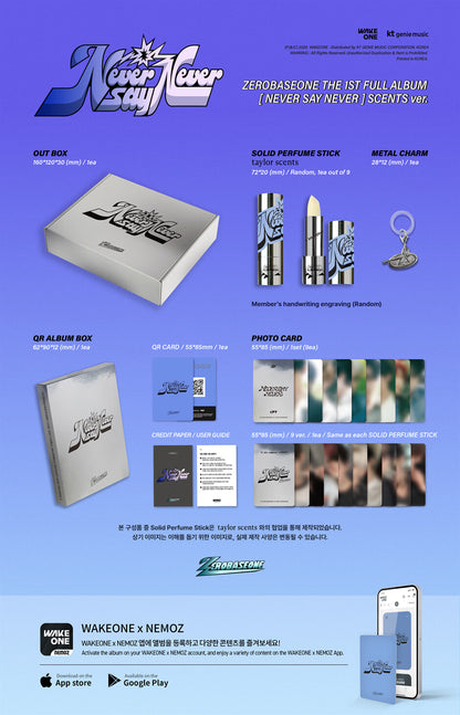 [PRE-ORDER] ZEROBASEONE - NEVER SAY NEVER (Scent Ver./LIMITED Ver.)