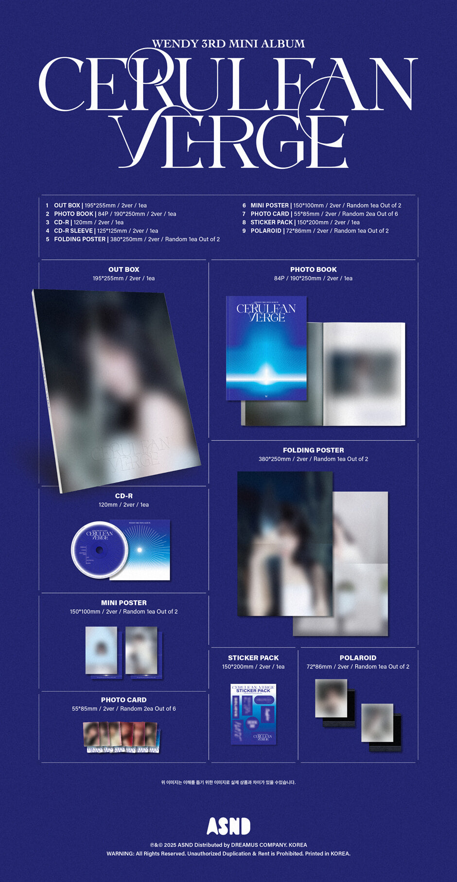 [PRE-ORDER] WENDY - Cerulean Verge (Photobook Ver.)