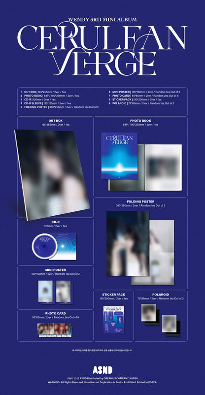 [PRE-ORDER] WENDY - Cerulean Verge (Photobook Ver.)