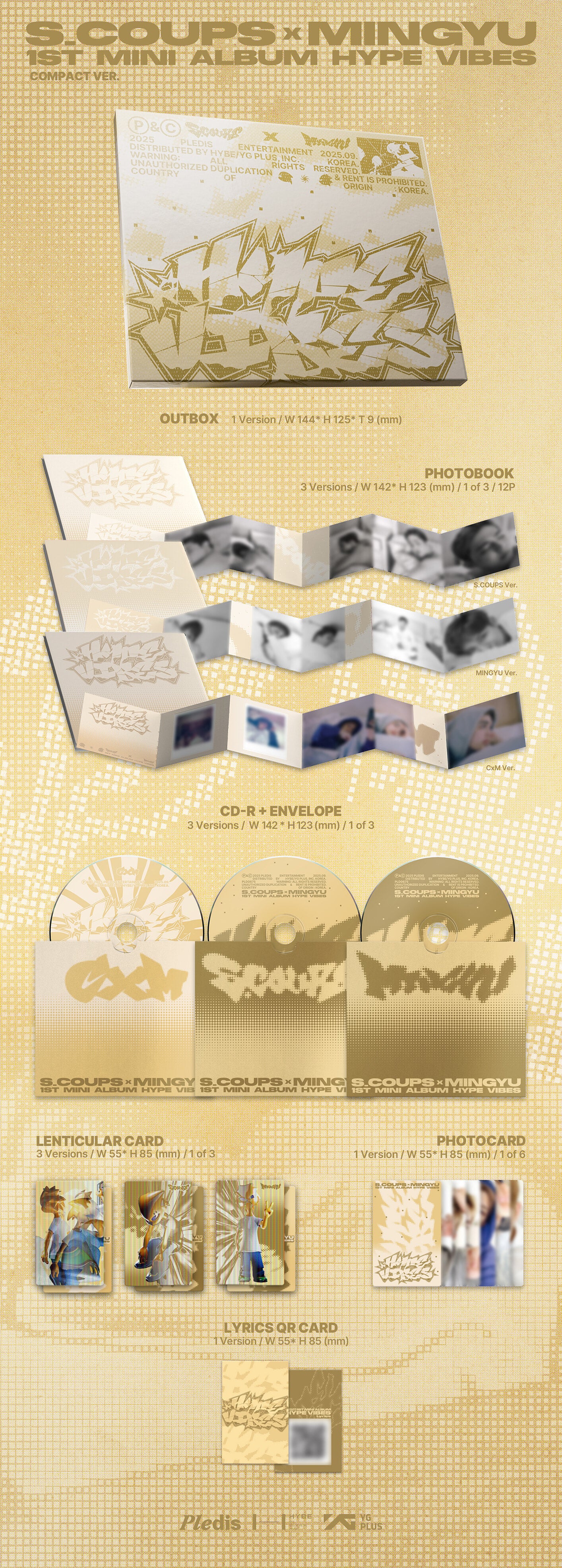 [PRE-ORDER] S.COUPS X MINGYU (SEVENTEEN) - HYPE VIBES (COMPACT Ver.)