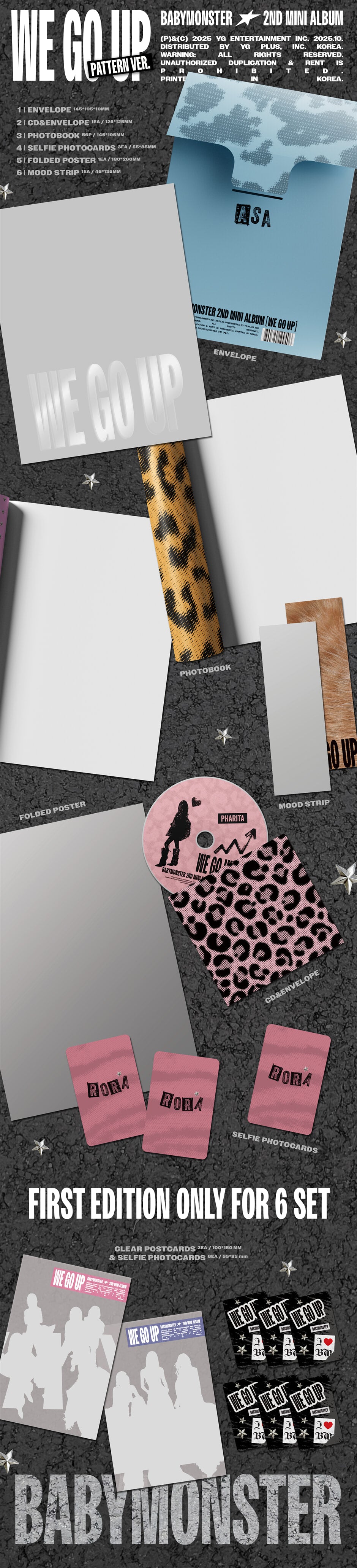 [PRE-ORDER] BABYMONSTER - WE GO UP (Pattern Ver.)