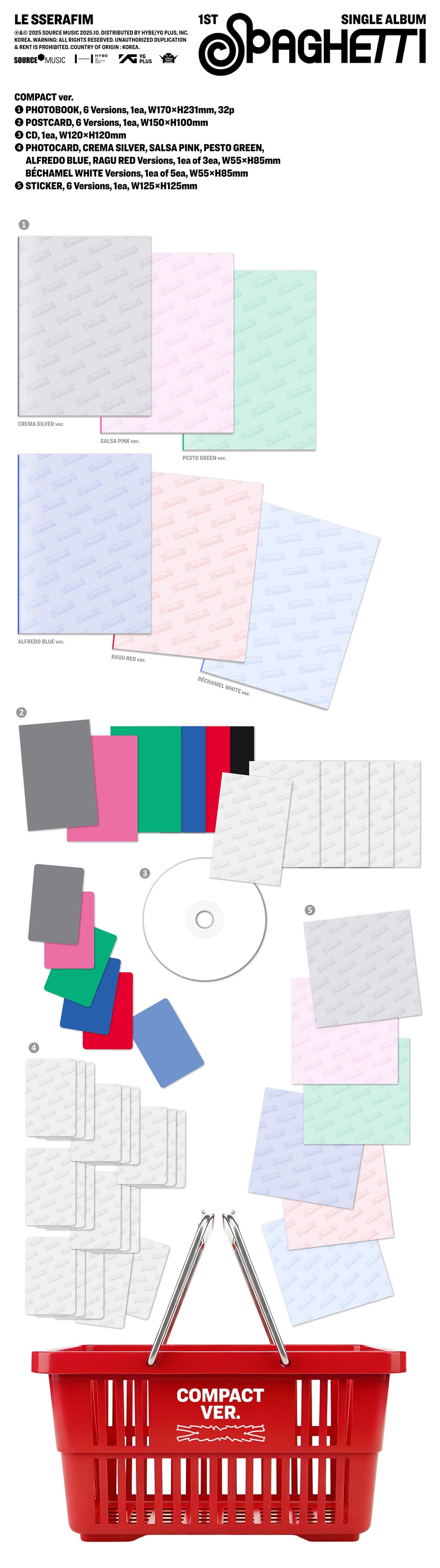 [PRE-ORDER] LE SSERAFIM- SPAGHETTI (COMPACT Ver.)