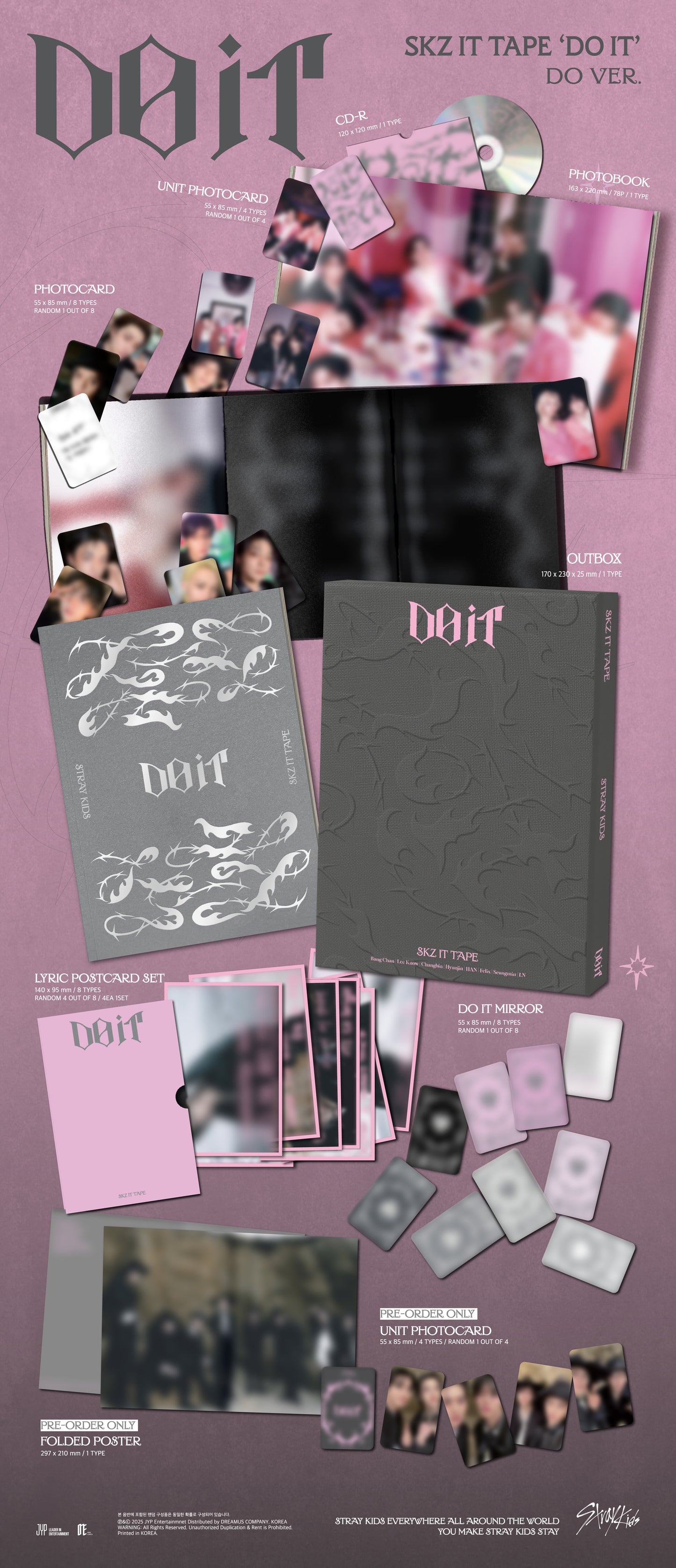 [PRE-ORDER] Stray Kids - SKZ IT TAPE ‘DO IT’ (DO Ver. /Limited Ver.)