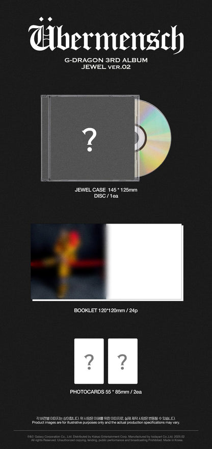 [PRE-ORDER] G-DRAGON - ÜBERMENSCH (Jewel Ver.)