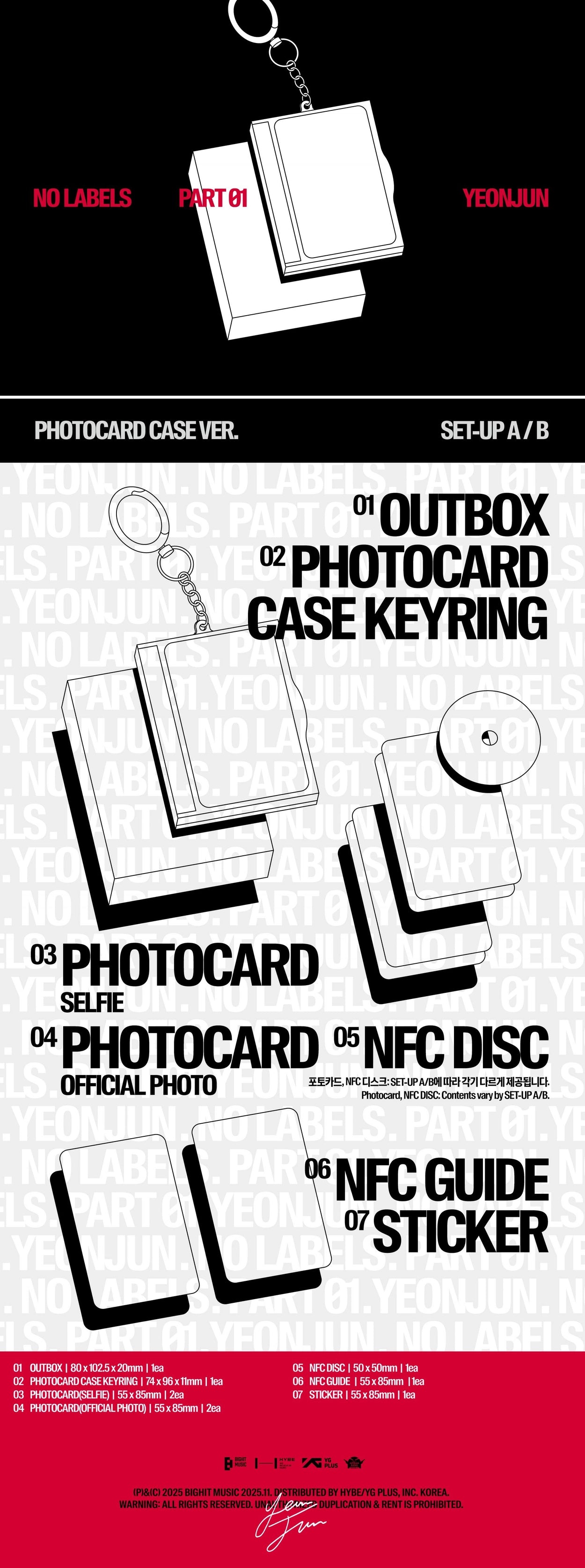 [PRE-ORDER] YEONJUN - NO LABELS: PART 01 (Photocard Case Ver.)