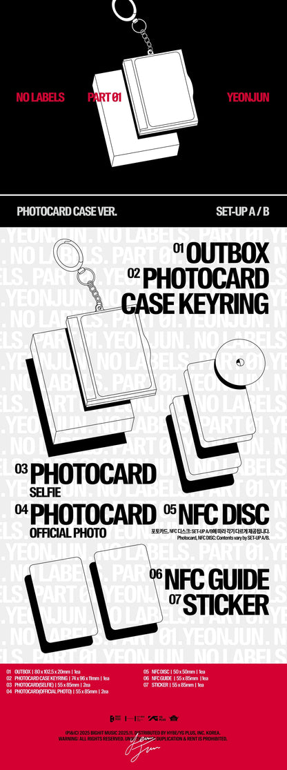 [PRE-ORDER] YEONJUN - NO LABELS: PART 01 (Photocard Case Ver.)