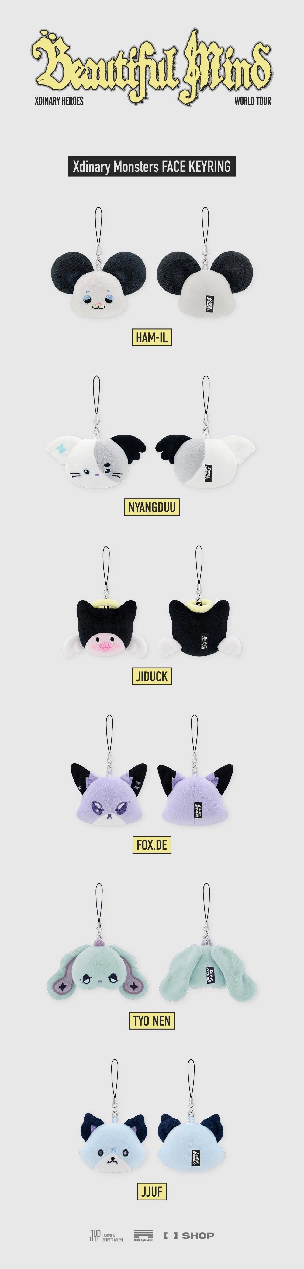 [PRE-ORDER] XDINARY HEROES - [BEAUTIFUL MIND MD] Xdinary Monsters Face Keyring
