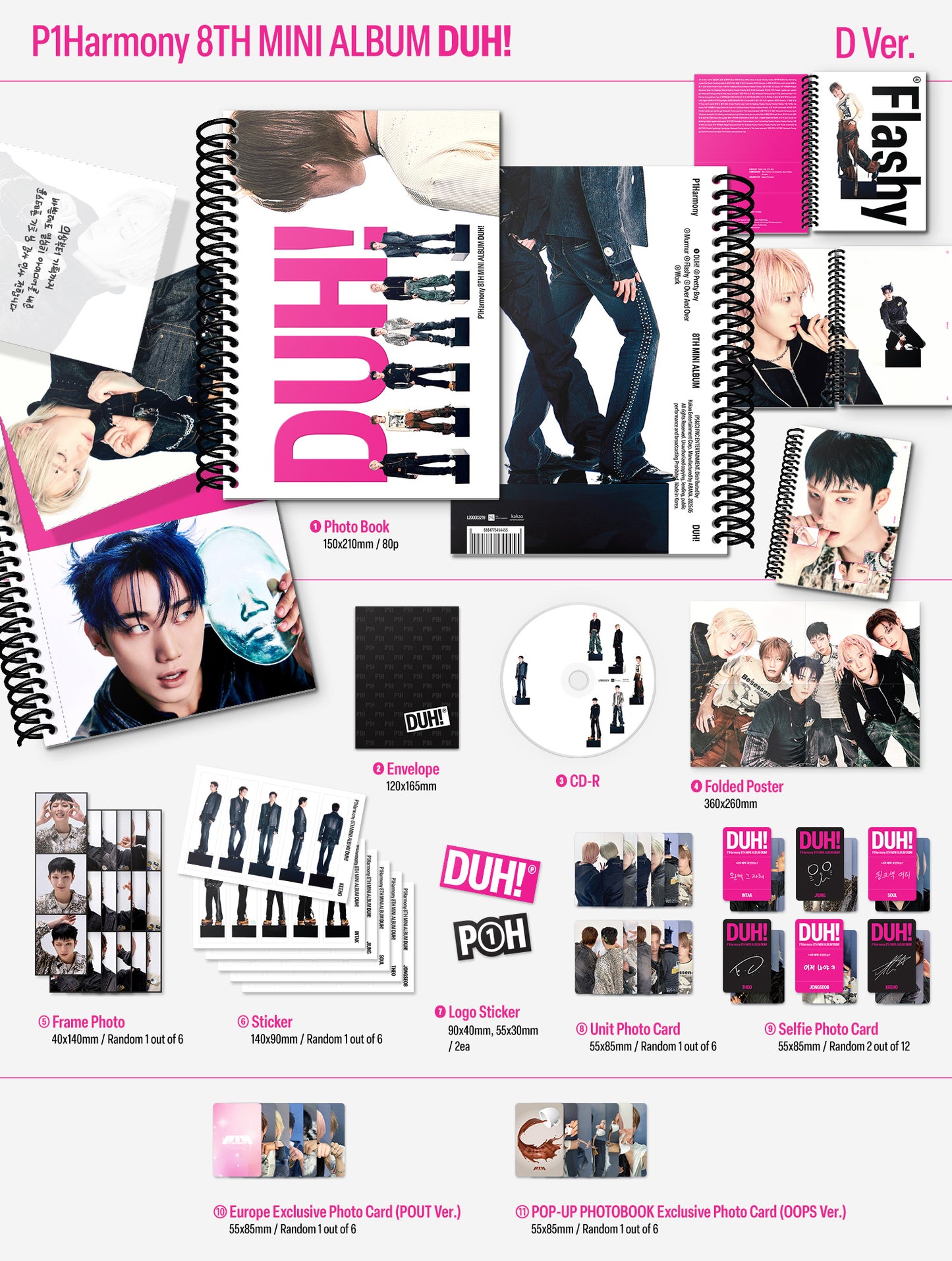 P1HARMONY - DUH! (Photobook) [hello82 Europe POP-UP Exclusive]