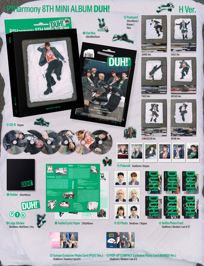 [PRE-ORDER] P1HARMONY - DUH! (Compact H ver.) [hello82 Europe POP-UP Exclusive]