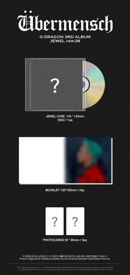 [PRE-ORDER] G-DRAGON - ÜBERMENSCH (Jewel Ver.)