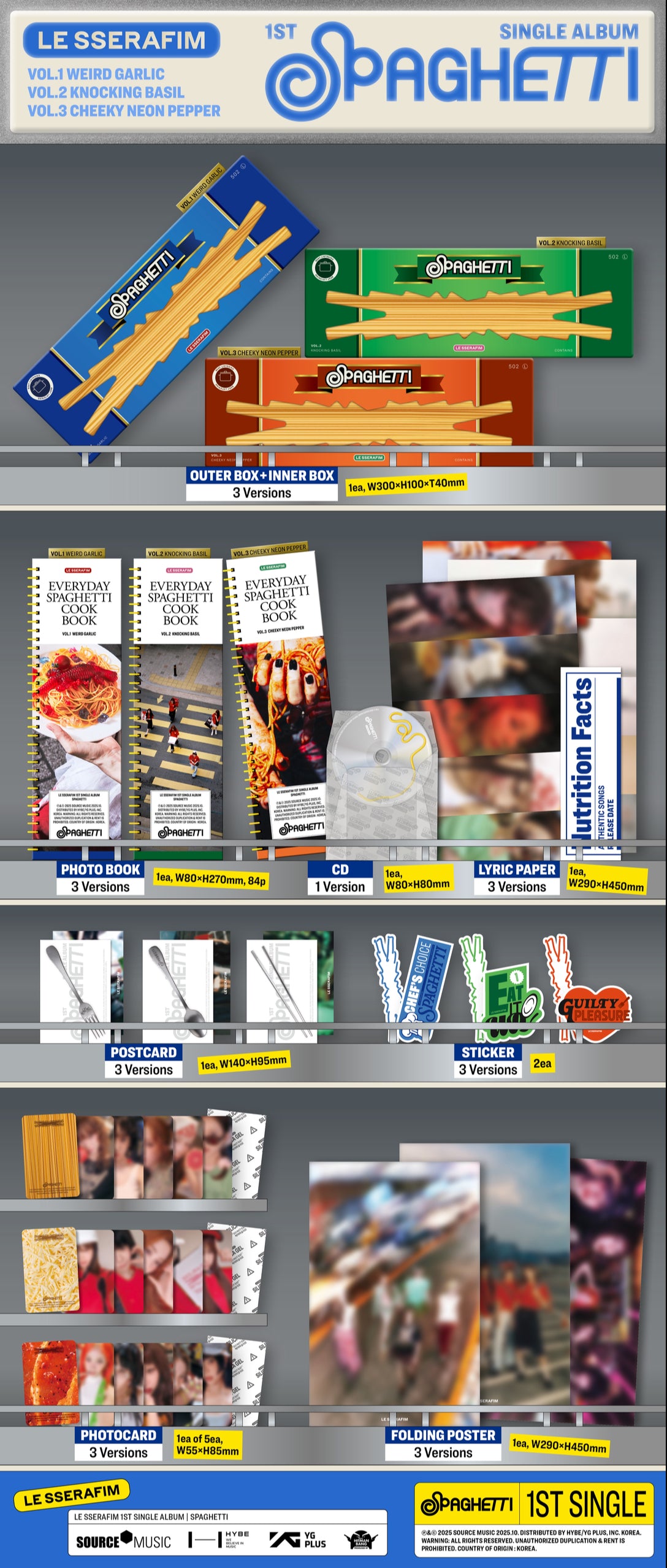 LE SSERAFIM - SPAGHETTI (Photobook Ver.) – K Stars