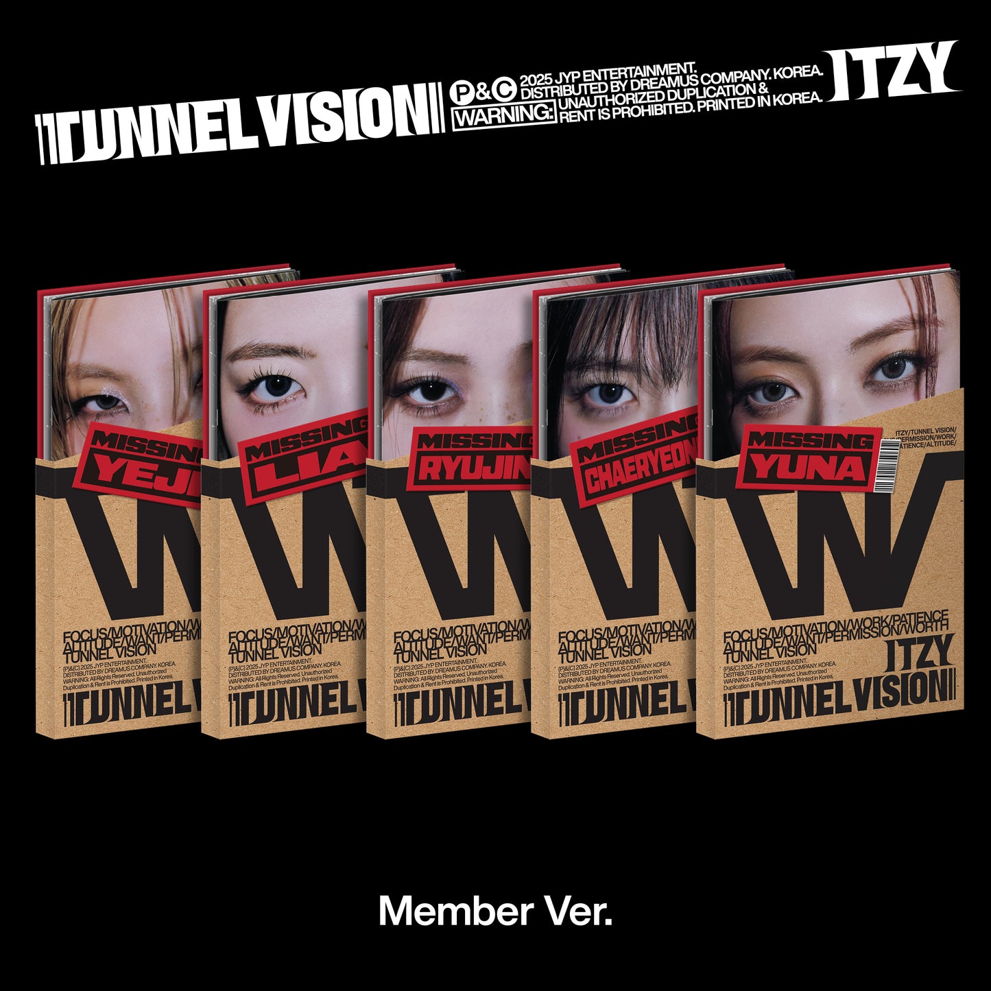 [PRE-ORDER] ITZY - TUNNEL VISION (Member Ver.)