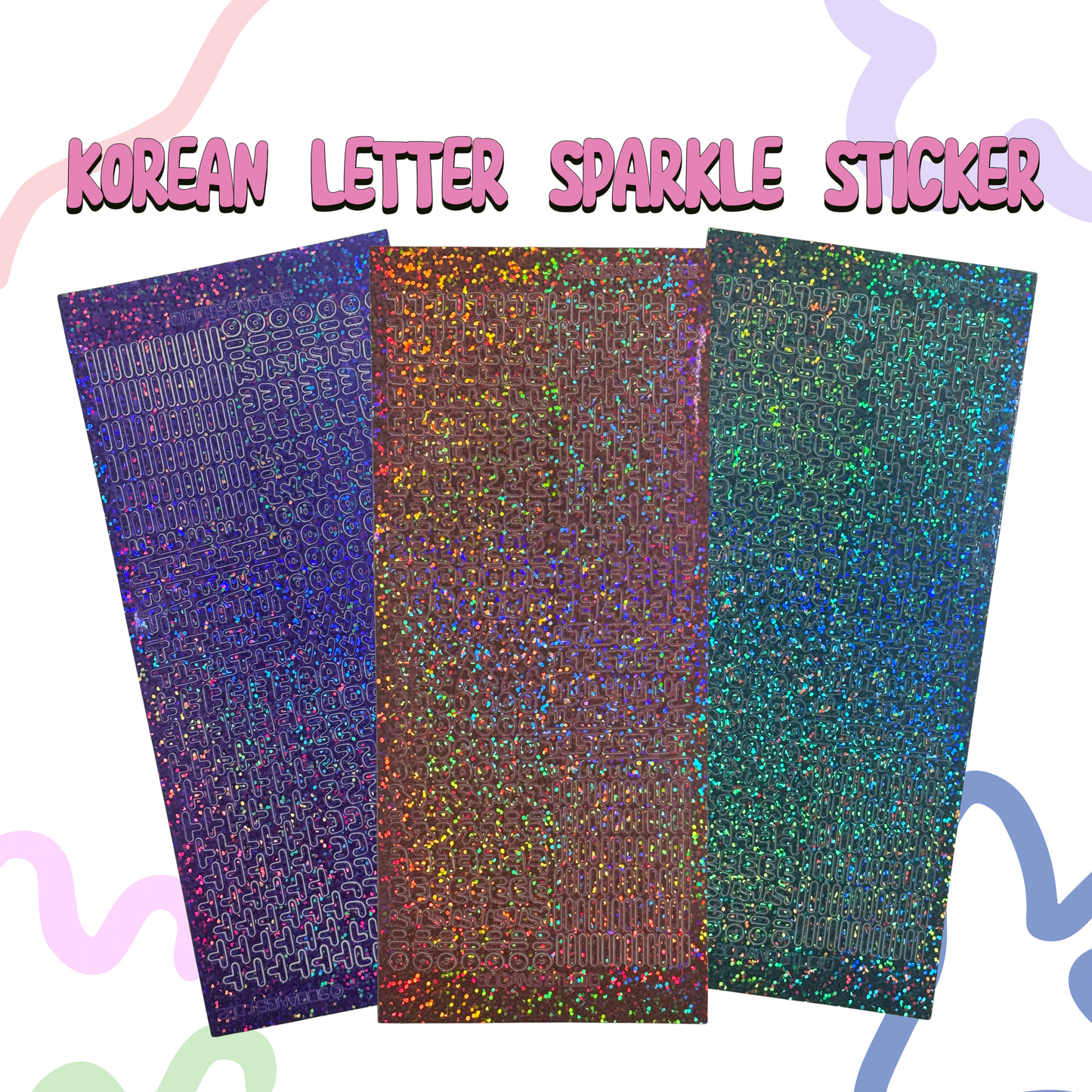 SOOANG STUDIO - Korean Letter Sparkle Sticker