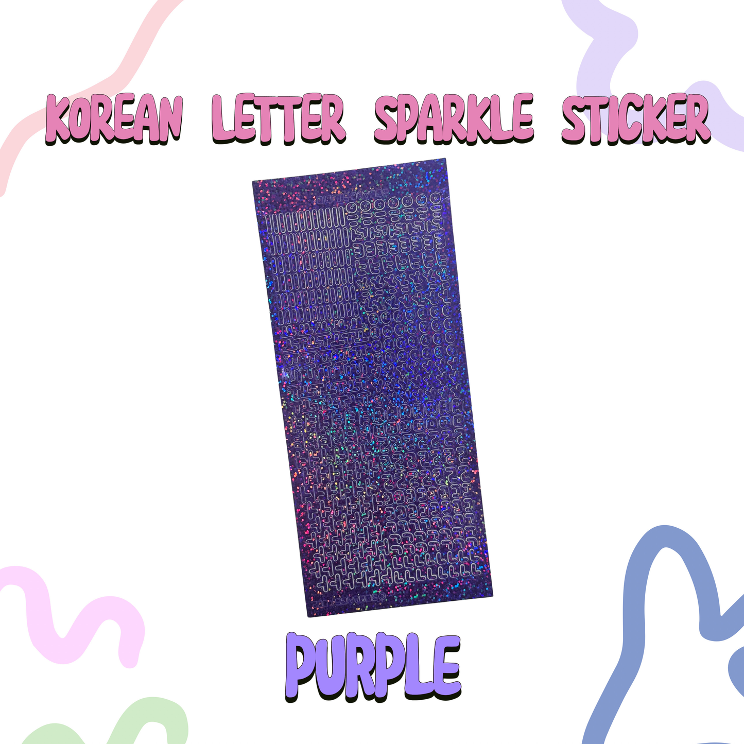 SOOANG STUDIO - Korean Letter Sparkle Sticker