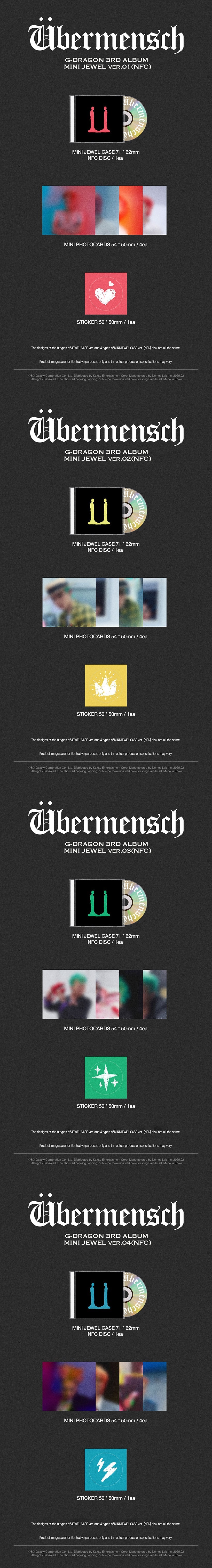 G-DRAGON - ÜBERMENSCH (Mini Jewel NFC Ver)