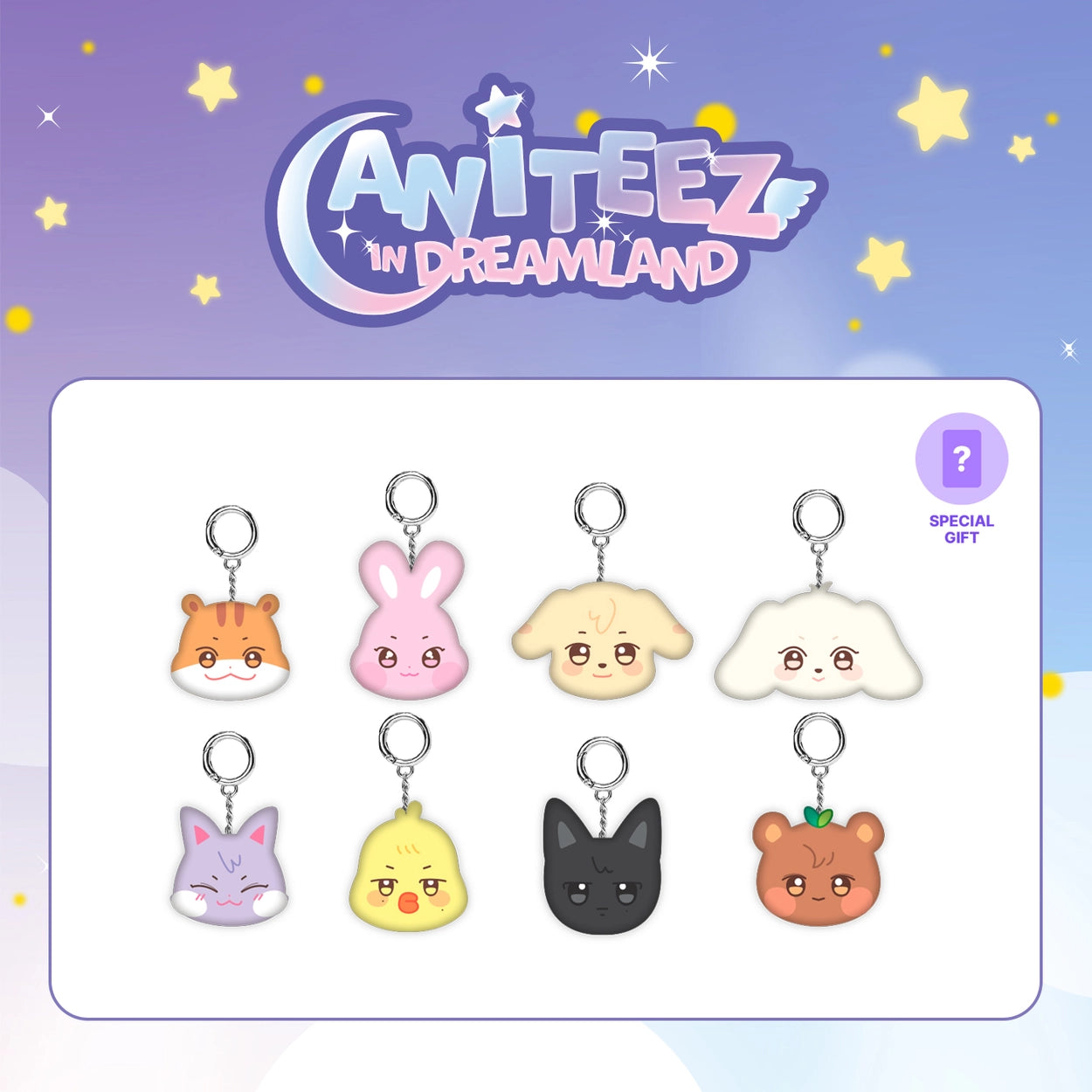 [PRE-ORDER] ATEEZ - ANITEEZ [IN DREAMLAND] Mini Face Keyring