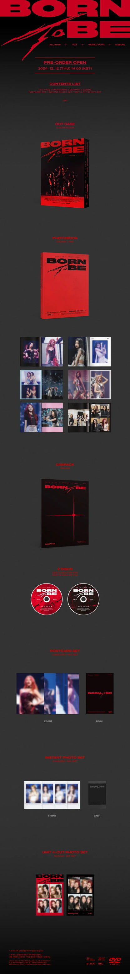 ITZY - 2ND WORLD TOUR BORN TO BE in SEOUL DVD [With POB]