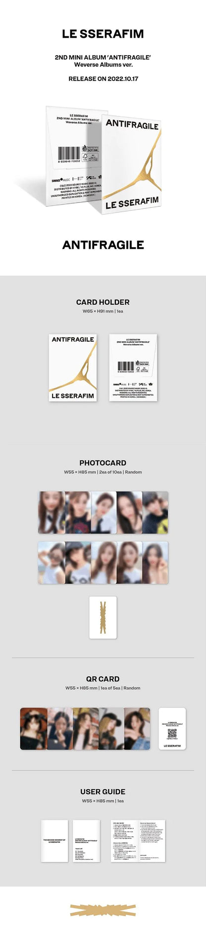 LE SSERAFIM - ANTIFRAGILE (Weverse Ver.)