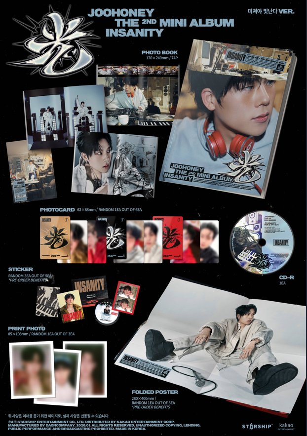 [PRE-ORDER] JOOHONEY (MONSTA X) - 光 (INSANITY) (Photobook Ver.)