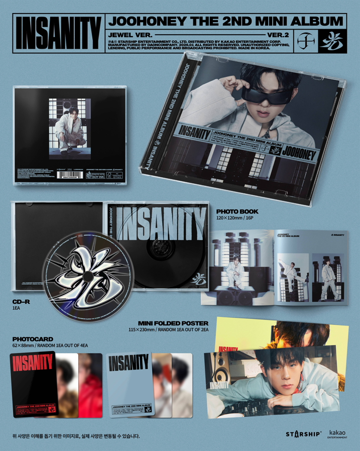 [PRE-ORDER] JOOHONEY (MONSTA X) - 光 (INSANITY) (Jewel Ver. /Limited Edition)