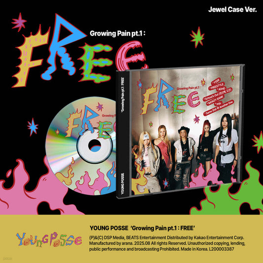 [PRE-ORDER] YOUNG POSSE - Growing Pain Pt.1: FREE (Jewel Case Ver)