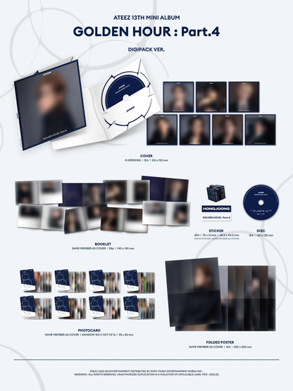 ATEEZ - GOLDEN HOUR PART.4 (Digipack Ver) – K Stars ATEEZ - GOLDEN HOUR PART.4 (Digipack Ver) – K Stars