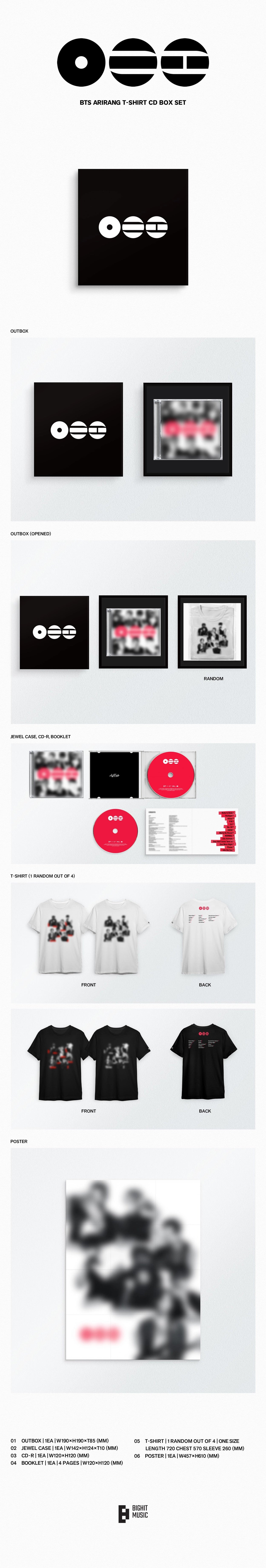 BTS  - ARIRANG (T-shirt CD box set)
