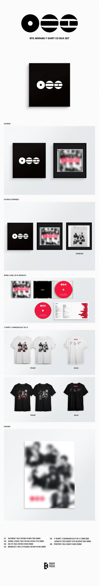 BTS  - ARIRANG (T-shirt CD box set)