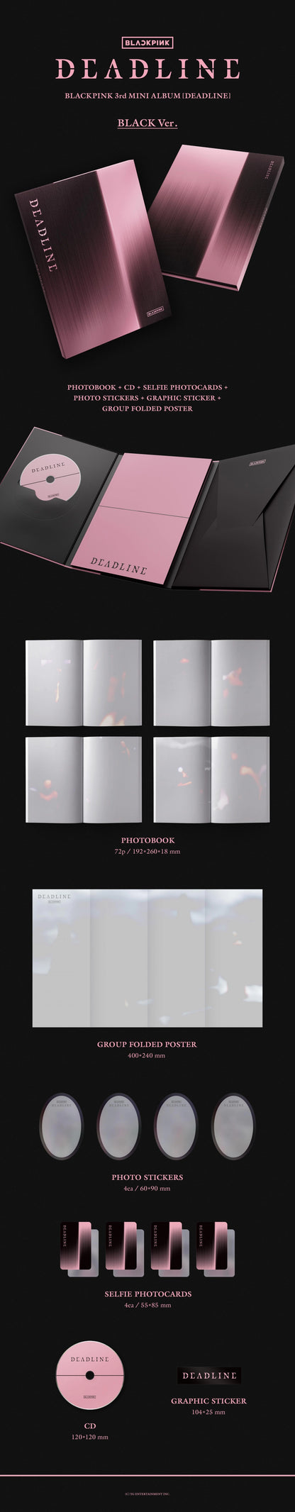[PRE-ORDER] BLACKPINK - DEADLINE (Black & Pink Ver./Photobook Ver.)
