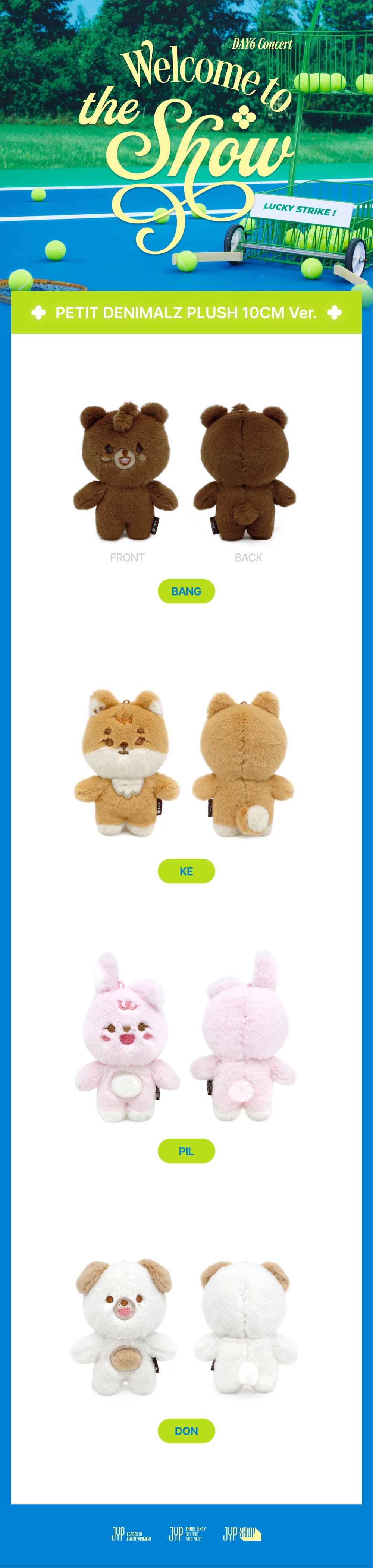 PRE-ORDER] DAY6 - Denimalz 10cm Plush [Welcome To The Show