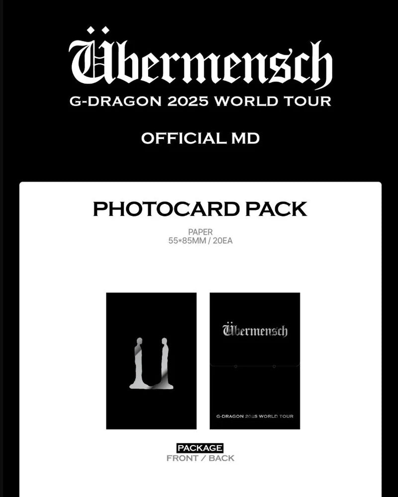 G-Dragon - 2025 World Tour 'ÜBERMENSCH' Official MD Photocards