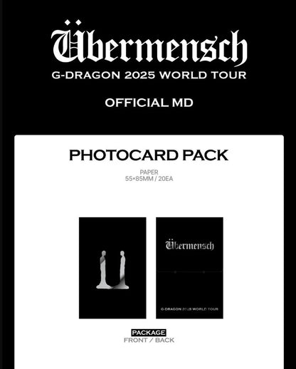 G-Dragon - 2025 World Tour 'ÜBERMENSCH' Official MD Photocards