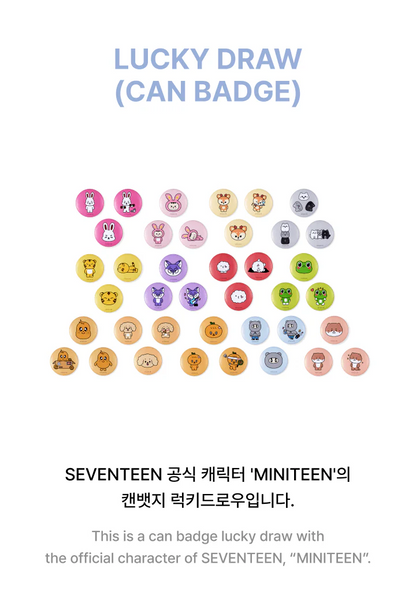 SEVENTEEN 'MINITEEN' - LUCKY DRAW RANDOM CAN BADGE