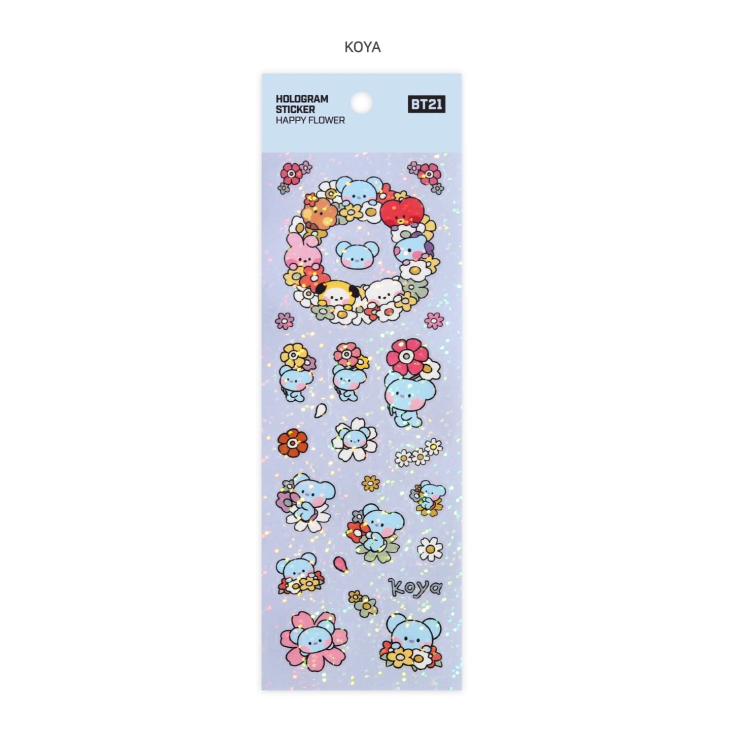 BT21 Minini - Happy Flower Hologram Sticker