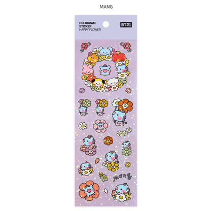 BT21 Minini - Happy Flower Hologram Sticker
