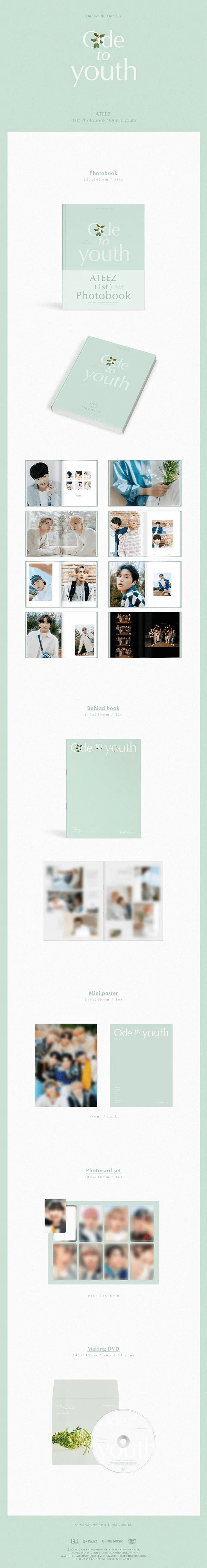 ATEEZ - 'Ode To Youth' Photobook